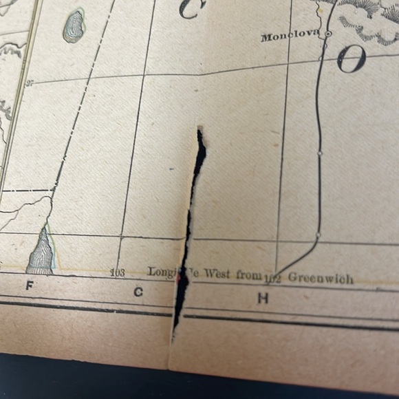 Antiquarian Map of Texas: Fragile; Ready to Matt/Frame:Circa 1892. (Reserved) - Picture 7 of 9